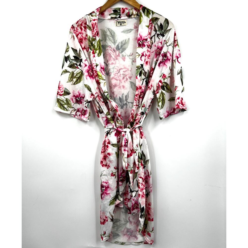 Show Me Your Mumu Brie Robe in Garden of Blooms White One Size
